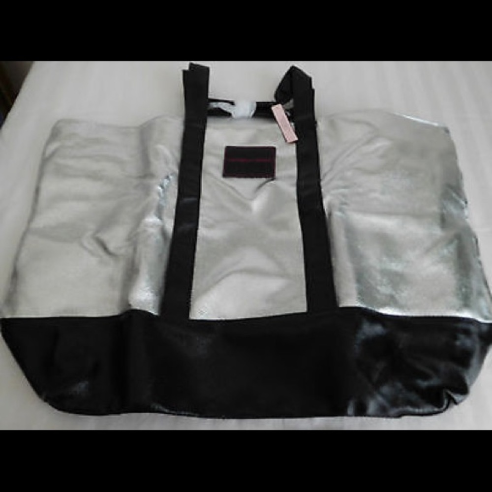 Victoria's Secret Silver Weekender Tote Bag